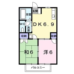 ファインシティB【2階】の間取り