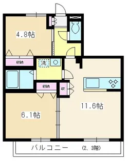 パインズパーク広沢【3階】の間取り
