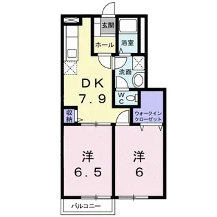 サンフィールドB【1階】の間取り