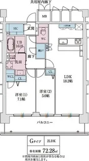 スプランディッド本町グラン【17階】の間取り