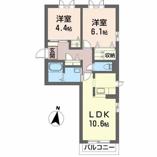 シャーメゾン アルモニー【1階】の間取り