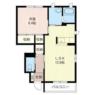 サンイーストクレセオA【1階】の間取り