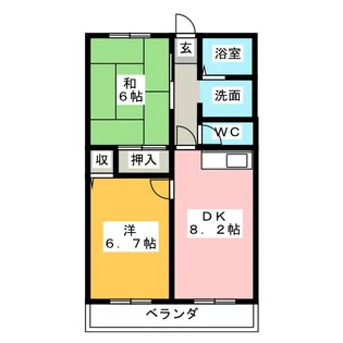 ベルメゾン押沢台【2階】の間取り