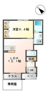 エタンデュ【1階】の間取り