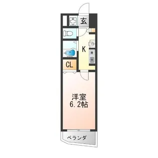 オズレジデンス天下茶屋【4階】の間取り