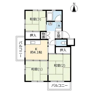 UR西上尾第一【5階】の間取り
