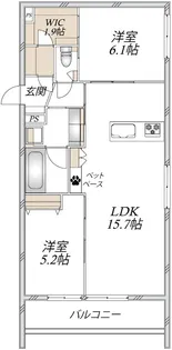 ヘーベルメゾン アトル【2階】の間取り