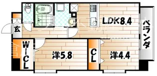 ザ・レジデンス香春口三萩野駅前【5階】の間取り