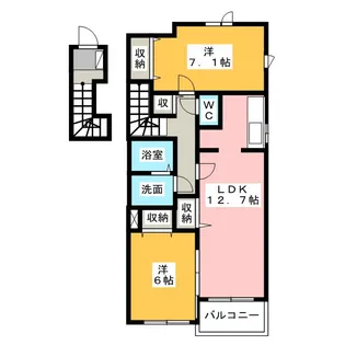 ブローテ A棟【2階】の間取り