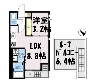 GRANDTIC 悠【2階】の間取り