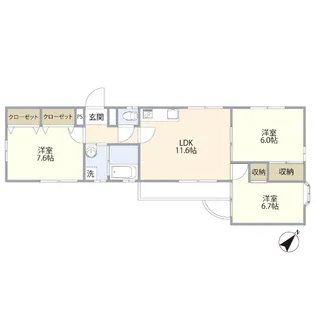 GoldenVillage【2階】の間取り