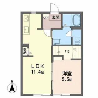フレグランス広畑B【2階】の間取り