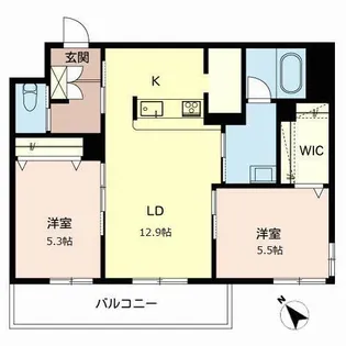シャーメゾン ヴィルゴ【2階】の間取り