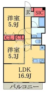 メイユールグラン【2階】の間取り