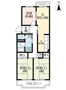 URアミティ学園西町【3階】の間取り