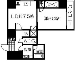 日宝エミール天文館【3階】の間取り