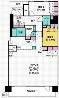 ブルーハーバータワーみなとみらい【16階】の間取り