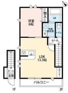Space House もねの里2【2階】の間取り