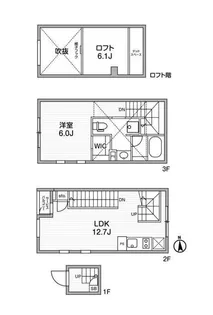 ルクレ自由が丘【1階】の間取り