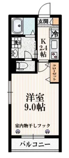 ソルクレスト北参道【1階】の間取り