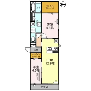 ラ・ベル・メール鳳【3階】の間取り
