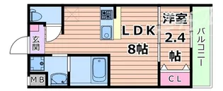 リアコート千里丘II NORTH【1階】の間取り