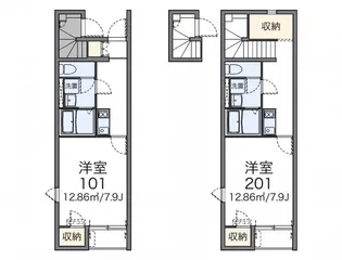 レオネクストmarin【1階】の間取り