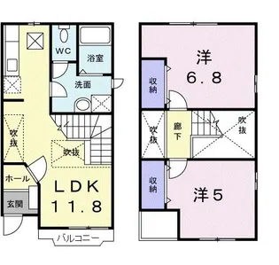 クレセント K2【1階】の間取り