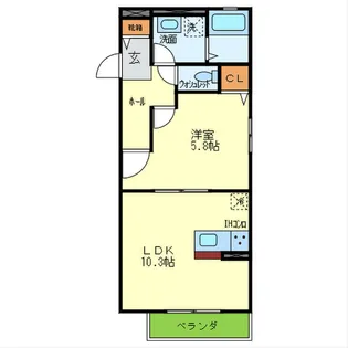 affetto浅香【2階】の間取り