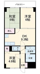 ヒルサイドクラタ【4階】の間取り