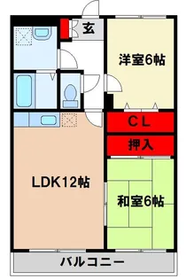 ベルビュ21【5階】の間取り