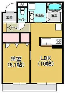 シャンドゥ フルール 代宿【2階】の間取り
