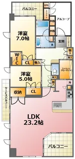 パークナード潮芦屋【4階】の間取り