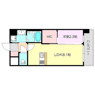 セレニテ十三ミラク【2階】の間取り