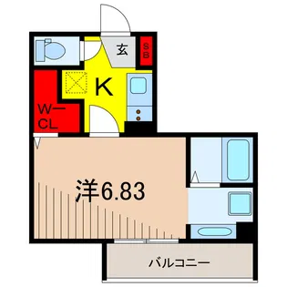 アンジュール綾瀬【1階】の間取り