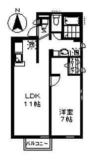 グリーンコーポ【2階】の間取り
