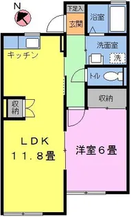 クレスト中村【1階】の間取り