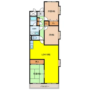 ガーデンヒルズ【3階】の間取り
