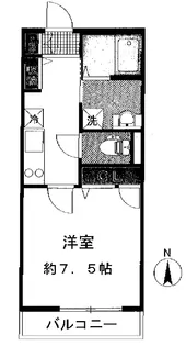 サンエムコーポ美春【1階】の間取り