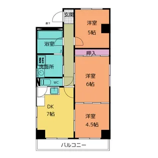 コートプロスパ―I【3階】の間取り
