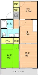 セジュールスリーズ【1階】の間取り