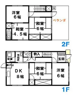香川県高松市花園町1【一戸建】の間取り