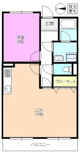 Limpiaベルフラワー藤森【1階】の間取り