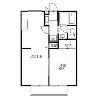 ベルシオンA【1階】の間取り