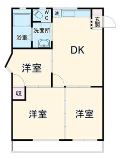 城西ハイツ【1階】の間取り