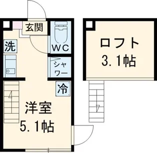 マルバ上板橋【1階】の間取り