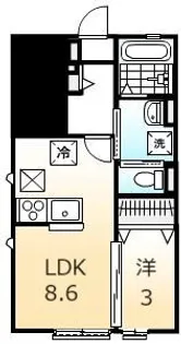 シャルール【1階】の間取り
