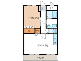岐阜県各務原市川島緑町4【アパート】の間取り