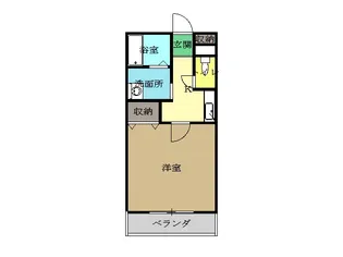 タカクコーポNo.21【1階】の間取り