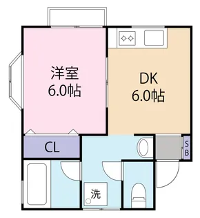 コーポ東逗【1階】の間取り